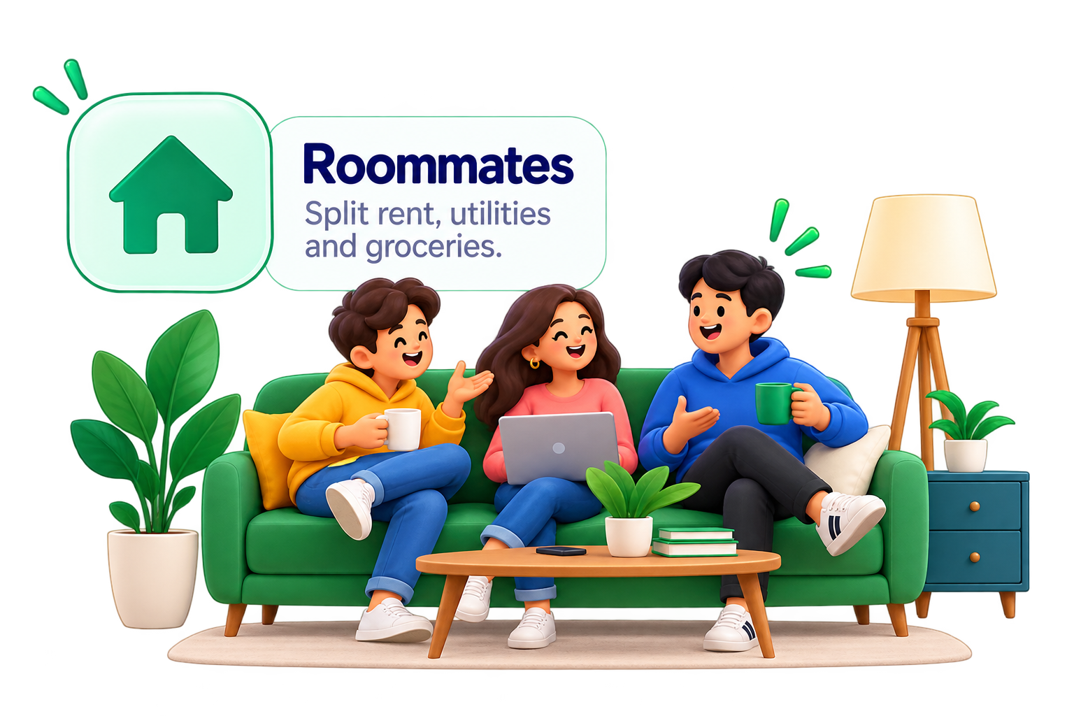 Roommates sharing expenses