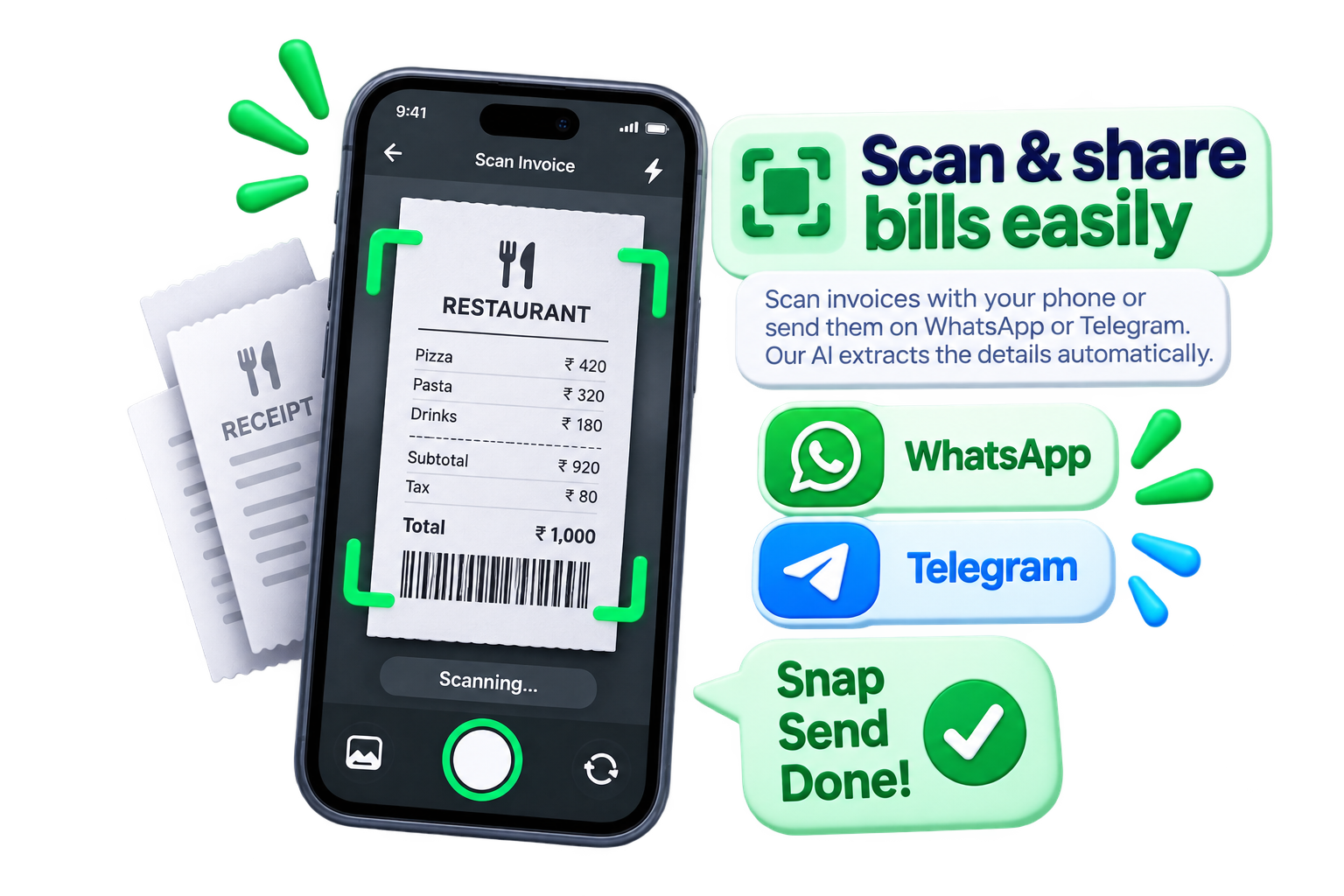 Scan and share bills